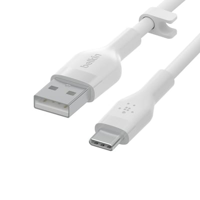 Belkin Flex USB-A/ USB-C Silikon Kabel 2m weiß CAB008BT2MWH