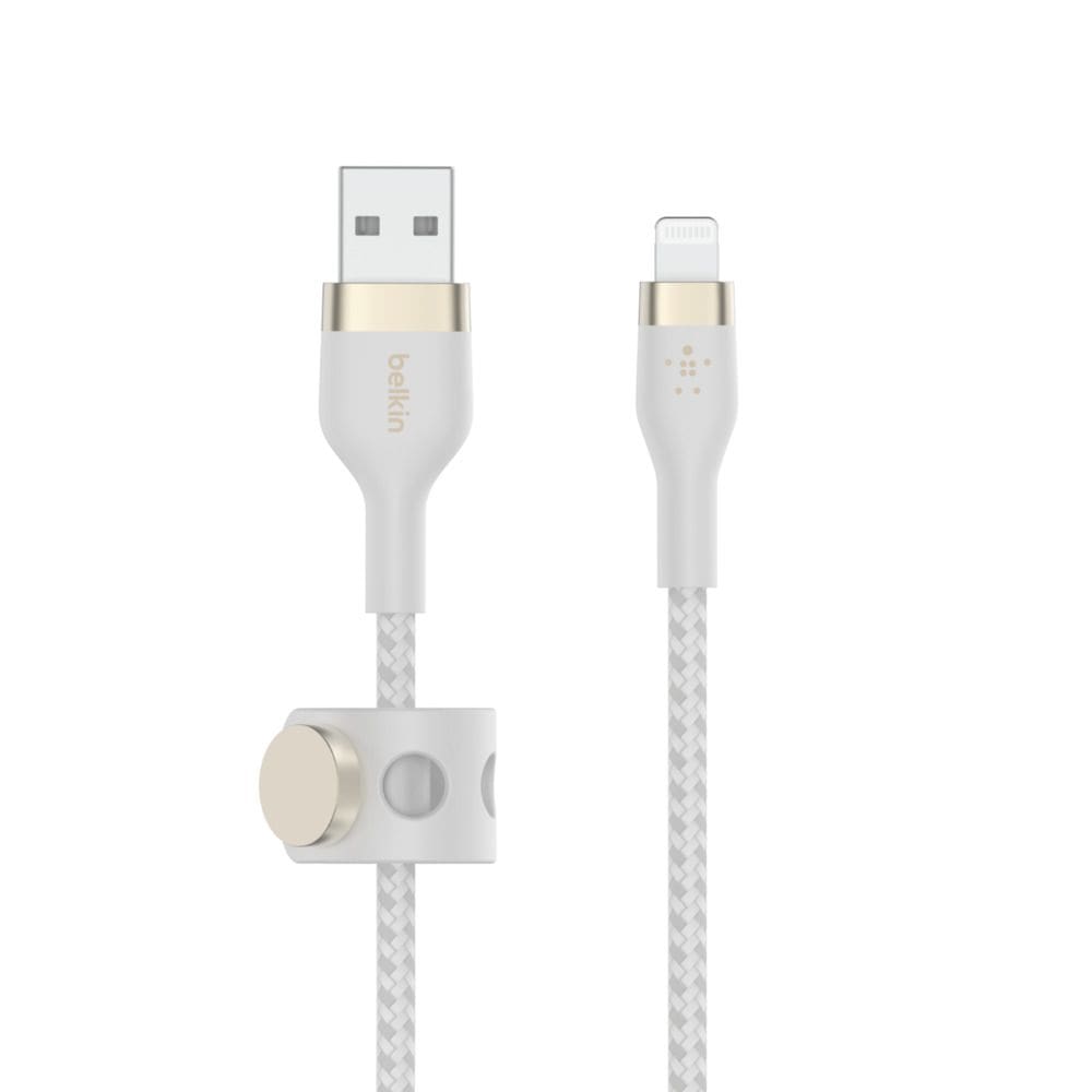 Belkin Pro Flex Lightning/ USB-A Kabel mfi zertifiziert 2m weiß CAA010BT2MWH