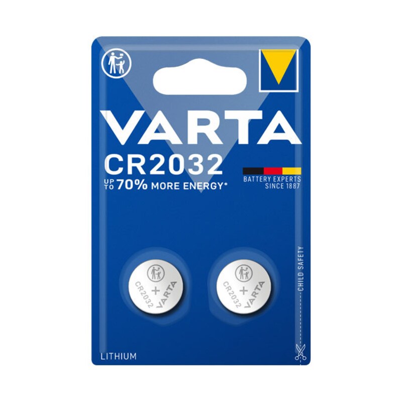 VARTA Professional Electronics Knopfzelle Batterie CR 2032 2er Blister