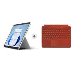 Surface Pro 8 8PN-00003 Platin i5 8GB/128GB SSD 13&quot; 2in1 W11 + KB Mohnrot