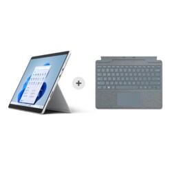 Surface Pro 8 Evo 8PQ-00003 Platin i5 8GB/256GB SSD 13&quot; 2in1 W11 + KB Eisblau