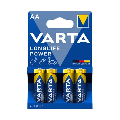 Batterie D günstig Kaufen-VARTA Longlife Power Batterie Mignon AA LR6 4er Blister. VARTA Longlife Power Batterie Mignon AA LR6 4er Blister <![CDATA[• VARTA Longlife Power Batterie Mignon • AA LR6 im 4er Blister]]>. 