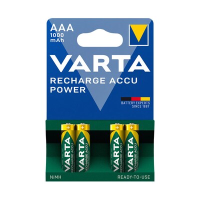 AAA VARTA günstig Kaufen-VARTA Ready2Use Akku Micro AAA HR3 4er Blister (1000 mAh). VARTA Ready2Use Akku Micro AAA HR3 4er Blister (1000 mAh) <![CDATA[• VARTA Ready2Use Akku Micro AAA • HR3 im 4er Blister (1000 mAh) 100% vorgeladen und sofort einsatzbereit!]]>. 