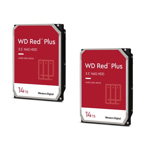 WD Red Plus 2er Set WD140EFGX - 14 TB 7200 rpm 512 MB 3,5 Zoll SATA 6 Gbit/s