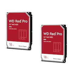 WD Red Pro 2er Set WD181KFGX - 18 TB 7200 rpm 512 MB 3,5 Zoll SATA 6 Gbit/s