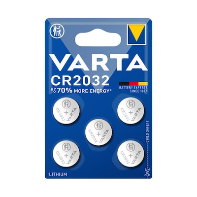 VARTA Professional Electronics Knopfzelle Batterie CR 2032 5er Blister