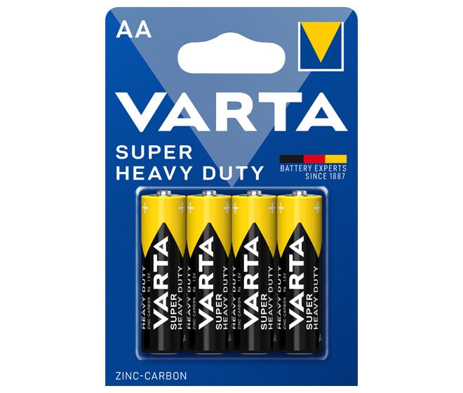 VARTA Super Heavy Duty Batterie Mignon AA R6 4er Blister