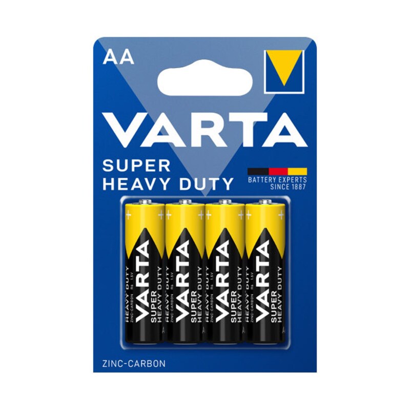 VARTA Super Heavy Duty Batterie Mignon AA R6 4er Blister