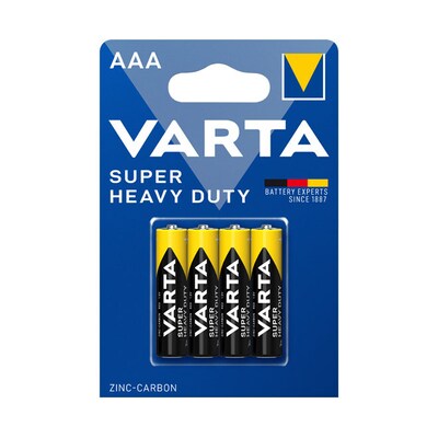 VARTA Super Heavy Duty Batterie Micro AAA R03 4er Blister