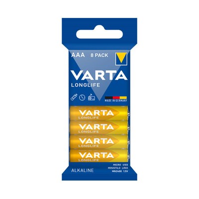 Micro V günstig Kaufen-VARTA Longlife Batterie Micro AAA LR03 8er Folienverpackung. VARTA Longlife Batterie Micro AAA LR03 8er Folienverpackung <![CDATA[• VARTA Longlife Batterie Mignon • AAA LR03 8er Folienverpackung]]>. 