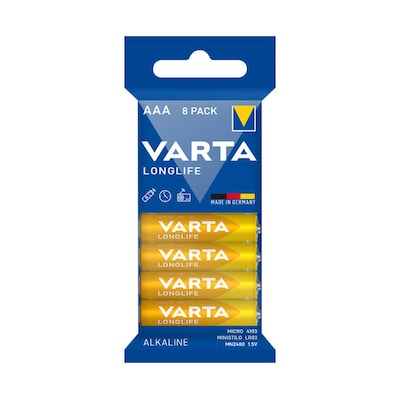 VARTA Longlife Batterie Micro AAA LR03 8er Folienverpackung