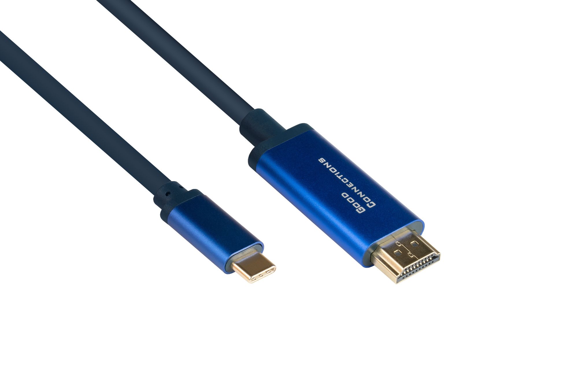 Good Connections Adapterkabel Smartflex USB-C zu HDMI 2.0 4K UHD 60Hz 1m blau