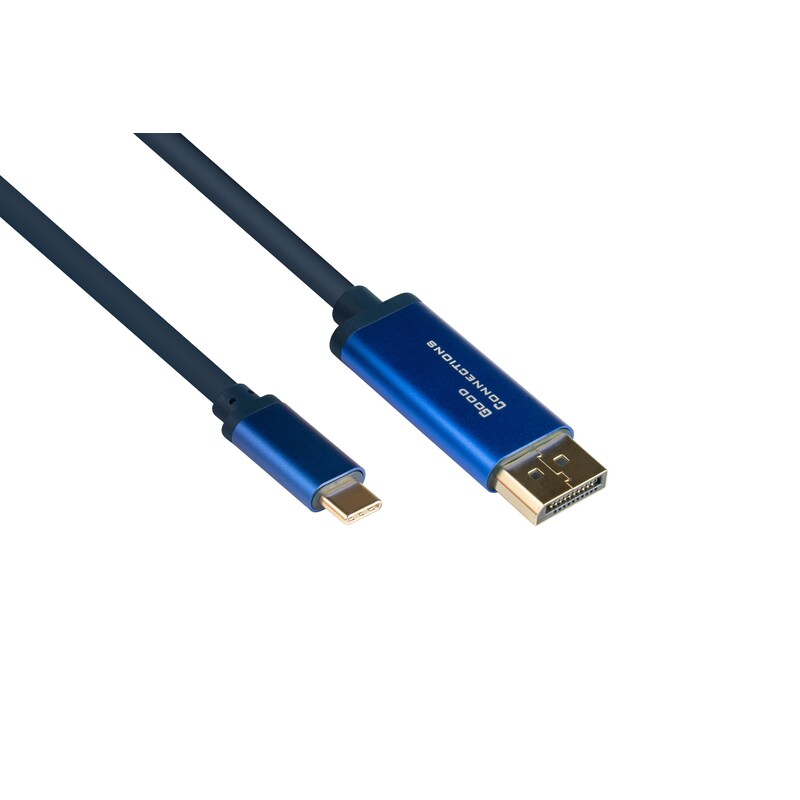 lange günstig Kaufen-Good Connections Adapterkabel Smartflex USB-C/ DisplayPort 4K UHD 60Hz 1m blau. Good Connections Adapterkabel Smartflex USB-C/ DisplayPort 4K UHD 60Hz 1m blau <![CDATA[• Adapter-Kabel • Anschlüsse: USB Typ C und Displayport • Farbe: blau, Länge: 1,0m]]>. 