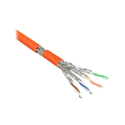 All Good günstig Kaufen-Good Connections 25m Verlegekabel Cat.7 Simplex S/FTP, PiMF orange. Good Connections 25m Verlegekabel Cat.7 Simplex S/FTP, PiMF orange <![CDATA[• Cat. 7 Verlegekabel / Installationskabel • Simplex-Ausführung • 10/100/1000/10000 Base-T • S/FTP-Kab