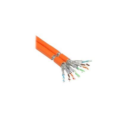 Good Connections 50m Verlegekabel Cat.7 Duplex S/FTP, PiMF orange