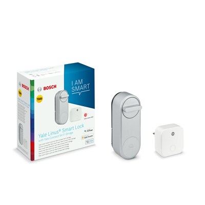 smart home günstig Kaufen-Bosch Smart Home Smart Lock mit Yale Connect Wi-Fi Bridge. Bosch Smart Home Smart Lock mit Yale Connect Wi-Fi Bridge <![CDATA[• BequemeTürsteuerungper App • Ermöglicht Gästen zeitlich begrenzten Zugang zum Bosch Smart Home • Nutzen Sie das Smart 