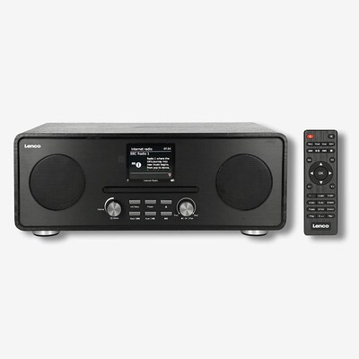 Lenco DIR-260BK Internetradio WLAN mit DAB+, Bluetooth & CD; Schwarz