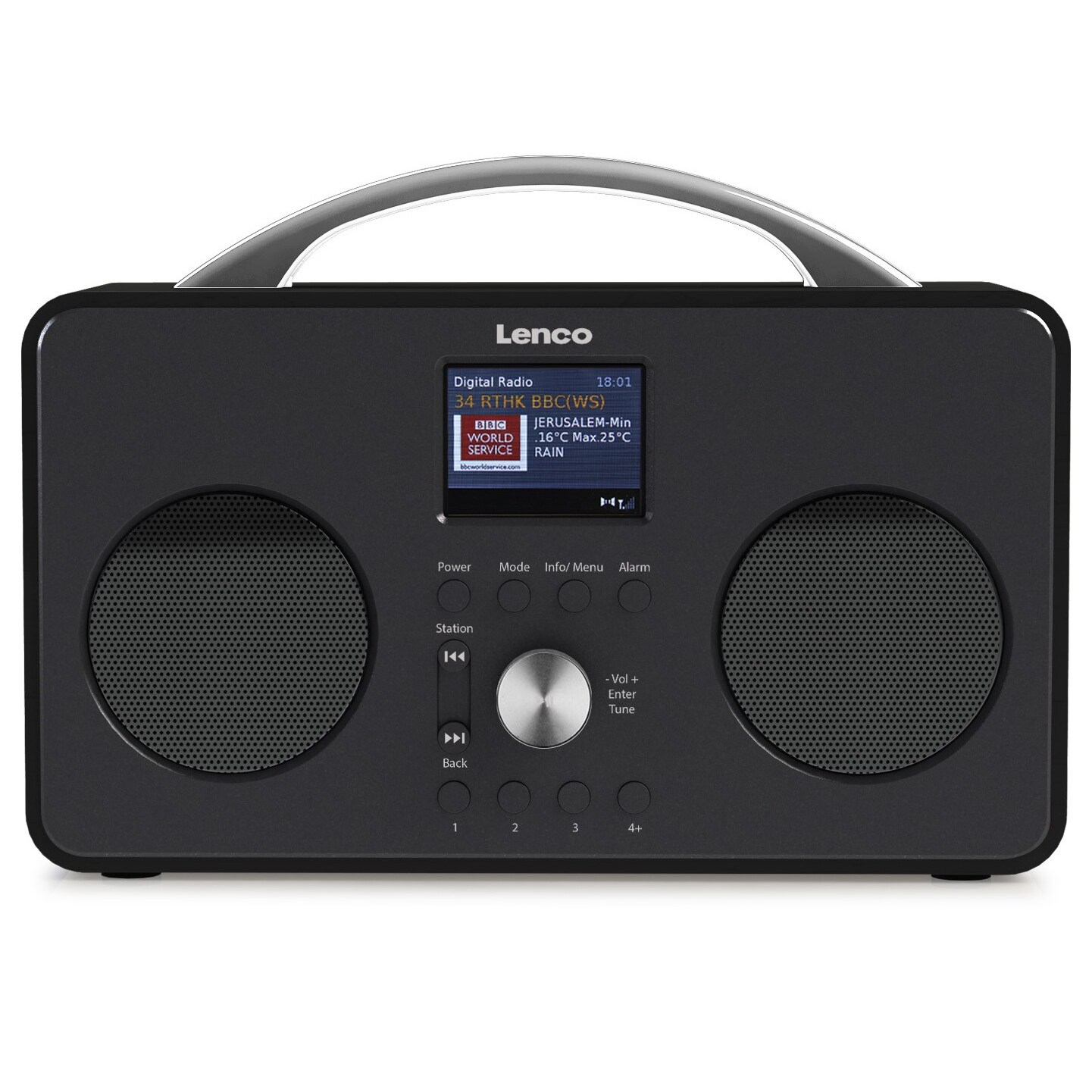 Lenco PIR-645BK Stereo Internetradio mit DAB+, FM (Schwarz)