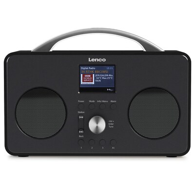 mit Integrierter günstig Kaufen-Lenco PIR-645BK Stereo Internetradio WLAN mit DAB+, FM; schwarz, Akku. Lenco PIR-645BK Stereo Internetradio WLAN mit DAB+, FM; schwarz, Akku <![CDATA[• DAB+/UKW Boombox mit WLAN + Bluetooth - integrierter Akku, • Empfangsart: DAB+ - UKW - WLAN - Audio