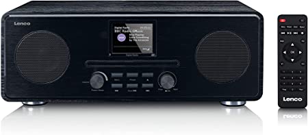 Lenco DAR-061BK Internetradio mit DAB+, BT &amp;amp; CD (Schwarz)