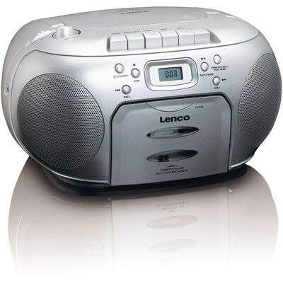 Lenco SCD-420SI CD-Radio mit Kassette, Silber