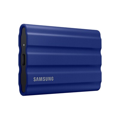 ES 50 günstig Kaufen-Samsung Portable SSD T7 Shield 1 TB USB 3.2 Gen2 Typ-C Blau PC/Mac. Samsung Portable SSD T7 Shield 1 TB USB 3.2 Gen2 Typ-C Blau PC/Mac <![CDATA[• 1 TB (V-NAND mit NVMe) • Maximale Lese-/Schreibgeschwindigkeit: 1.050 MB/s / 1.000 MB/s • Stoßfestes G