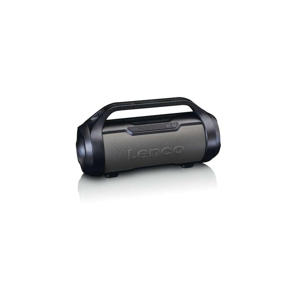 Lenco SPR-070BK Boombox mit PLL FM-Radio, USB, SD, Licht