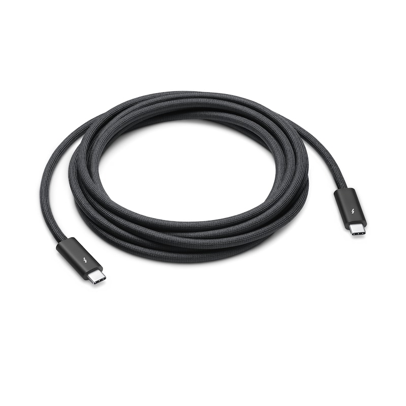 Kabel 3m günstig Kaufen-Apple Thunderbolt 4 Pro (USB-C) Kabel (3m). Apple Thunderbolt 4 Pro (USB-C) Kabel (3m) <![CDATA[• Übertrage Daten mit bis zu 40 Gbit/s • Übertrage Daten mit USB 3.1 der 2. Generation mit bis zu 10 Gbit/s • DisplayPort Videoausgabe (HBR3) • Bis zu 100 W La