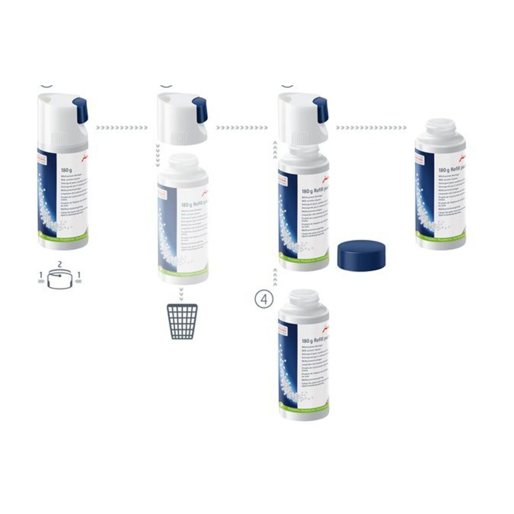 JURA 24211 Milchsystem-Reiniger Mini-Tabs (Dosierflasche) 180g