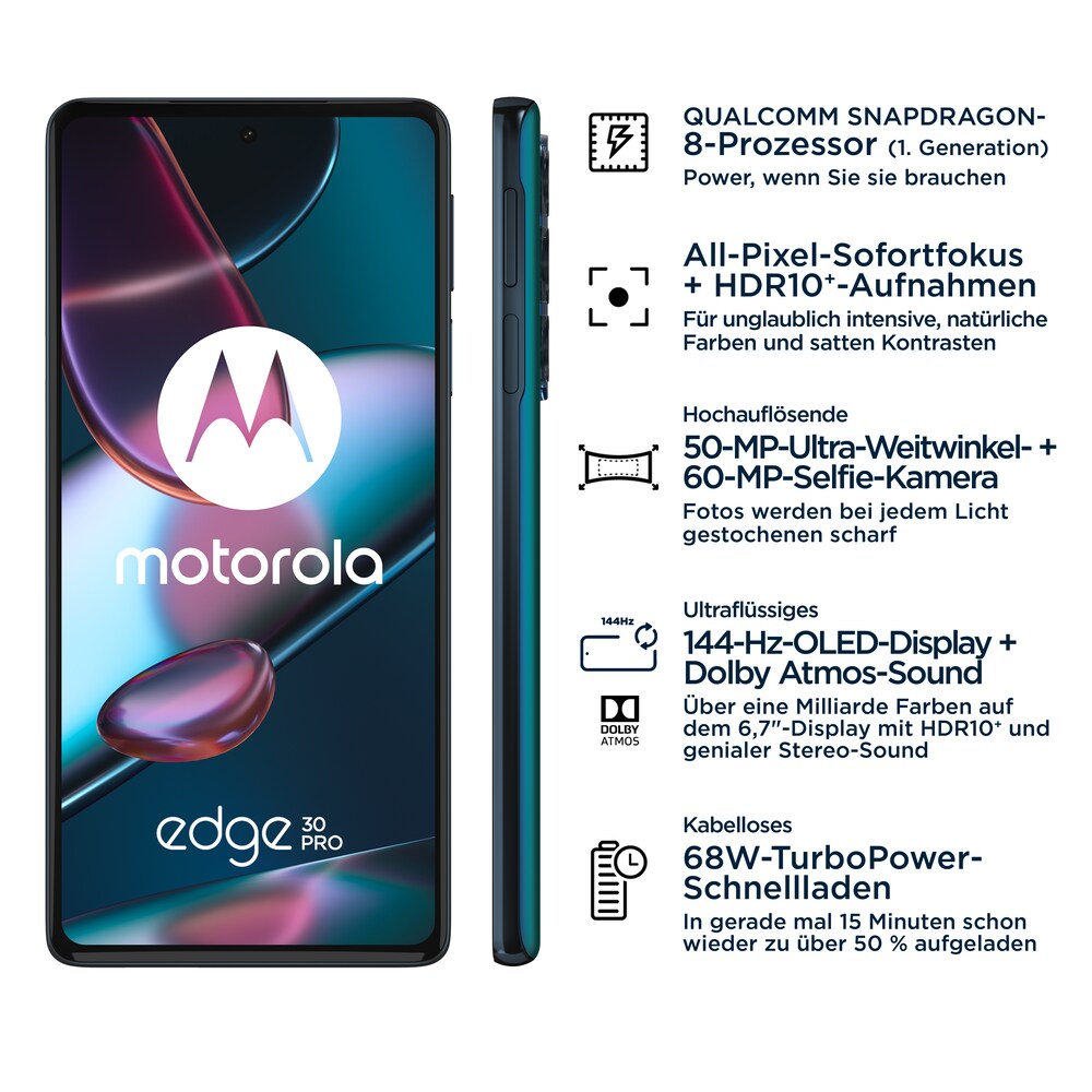 Motorola Edge 30 Pro cosmos blue Android 12.0 Smartphone