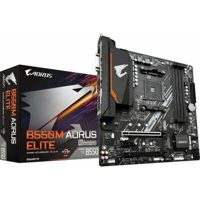 Generation Z günstig Kaufen-Gigabyte B550M AORUS Elite mATX Mainboard Sockel AM4 M.2/HDMI/DVI/USB. Gigabyte B550M AORUS Elite mATX Mainboard Sockel AM4 M.2/HDMI/DVI/USB <![CDATA[• mATX Mainboard mit Sockel AM4 für AMD Ryzen (3. Generation) • AMD B550 Chipsatz, keine Grafik • 