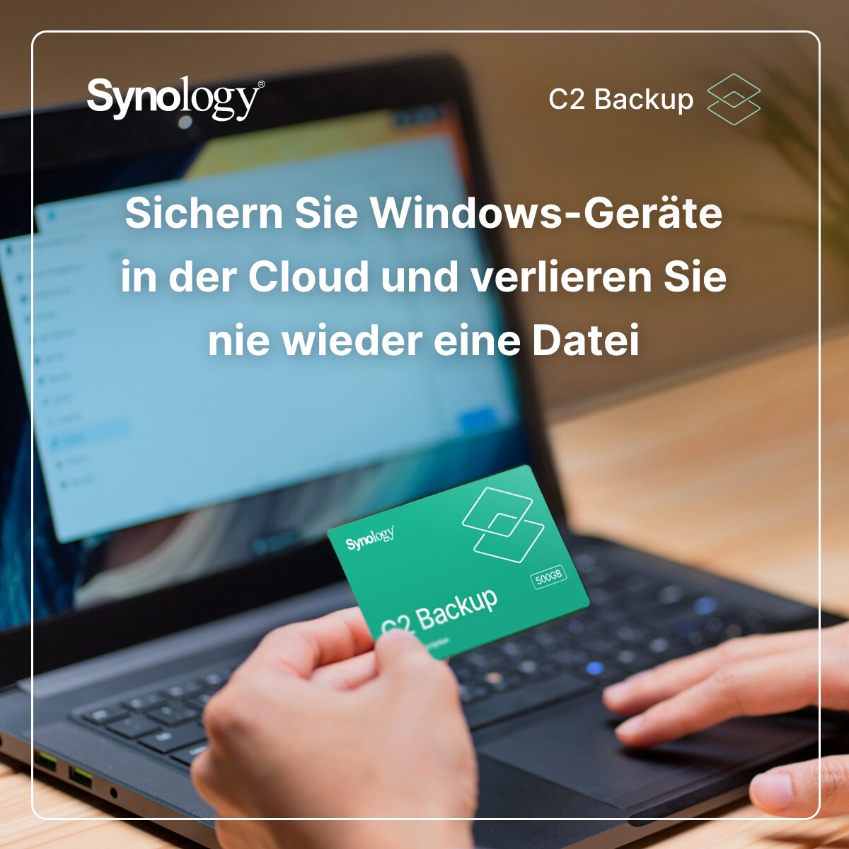 Synology C2 Backup Lizenz 500GB 1 Jahr Cloud Backup f&uuml;r Windows Ger&auml;te