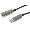 Techly USB 3.0 AOC Verlängerungskabel St./Bu. 100m schwarz ICOC-U3AMF-HY-100