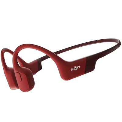 Shokz OpenRun Red Knochenschall-Sportkopfhörer Bluetooth Open-Ear