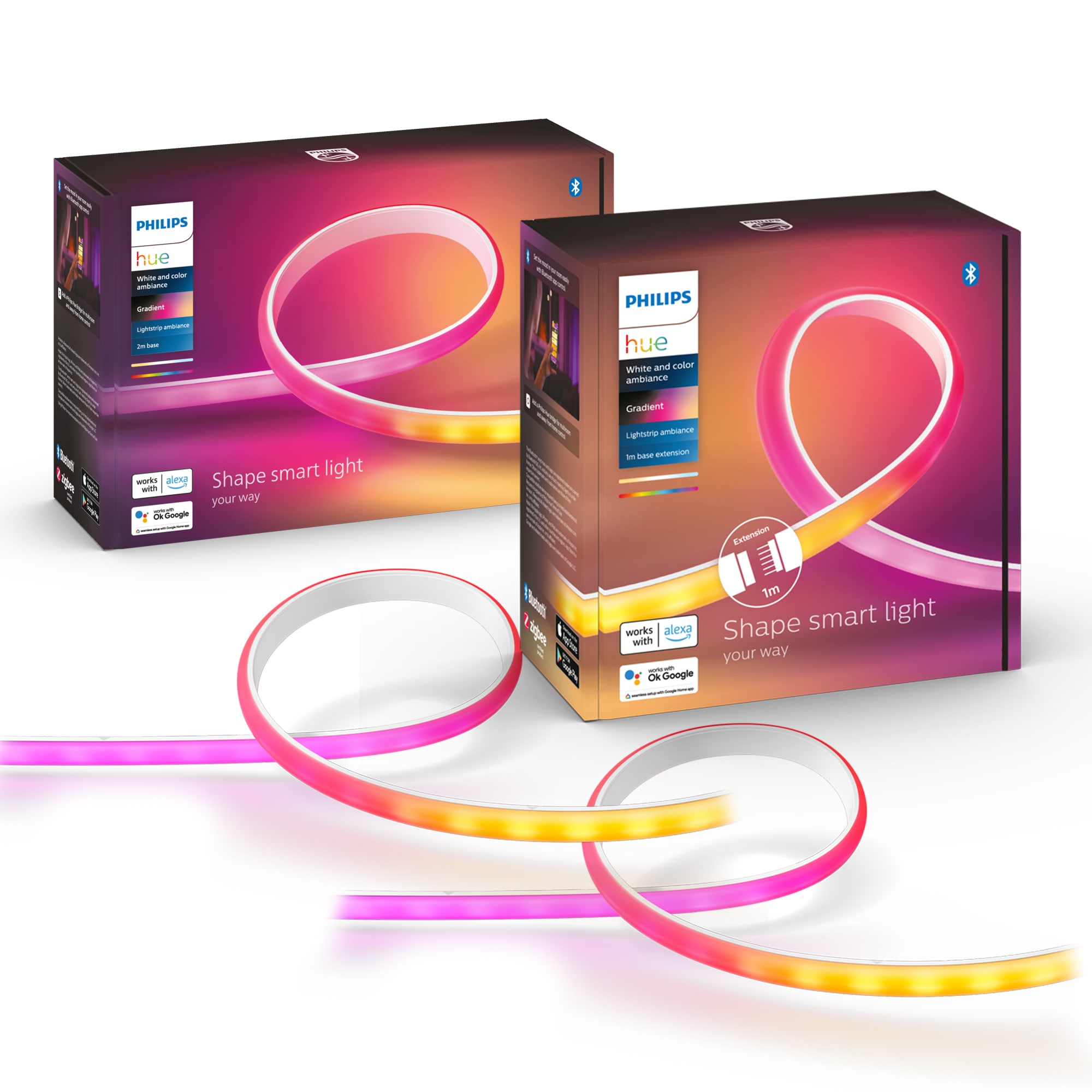 Philips Hue Gradient Ambience Lightstrip 2m Basis + 1m Erweiterung