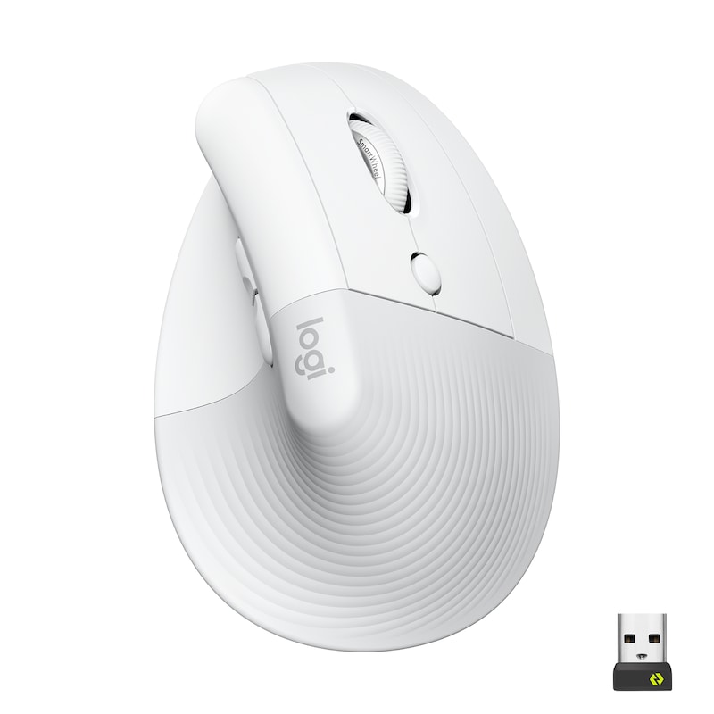 Logitech Lift Vertical Offwhite - Ergonomische Kabellose Maus