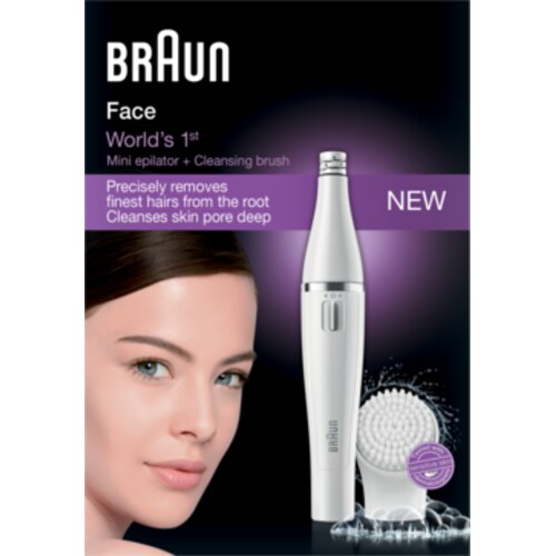 Braun Face 810 Gesichtsreinigungsbürste und -epilierer weiß/silber