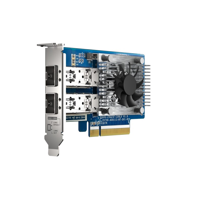 Profil A günstig Kaufen-QNAP QXG-25G2SF-CX6 Erweiterungskarte für High-Speed 25GbE Netzwerke. QNAP QXG-25G2SF-CX6 Erweiterungskarte für High-Speed 25GbE Netzwerke <![CDATA[• Dual-port SFP28 25GbE Erweiterungskarte • PCIe Gen4 x8 • low-profile form factor]]>. 