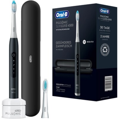 Oral-B Pulsonic Slim Luxe 4500 elektische Zahnbürste Matte Black mit Reiseetui