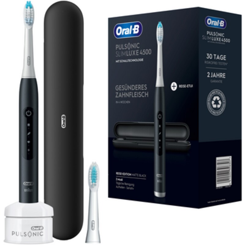 Oral-B Pulsonic Slim Luxe 4500 elektische Zahnbürste Matte Black mit Reiseetui