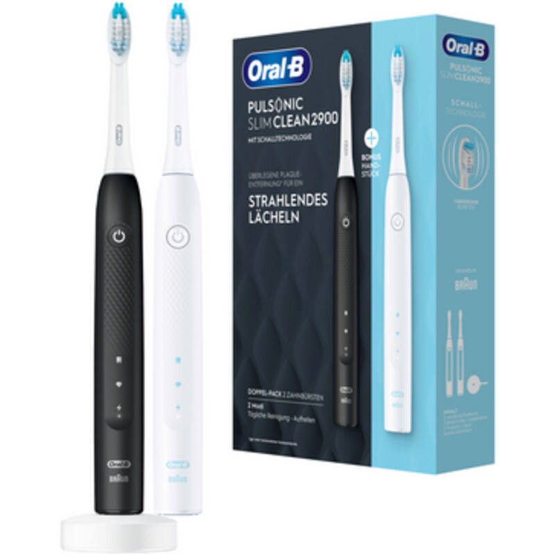 Oral-B Pulsonic Slim Clean 2900 B/W elektische Zahnbürste mit 2. Handstück