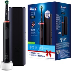 Oral-B Pro 3 3500 Black Edition elektrische Zahnb&uuml;rste mit Reiseetui