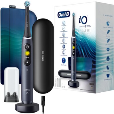 On Tech günstig Kaufen-Oral-B iO Series 9 Black Onyx Special Edition elektrische Zahnbürste. Oral-B iO Series 9 Black Onyx Special Edition elektrische Zahnbürste <![CDATA[• 3D rotierend-pulsierend mit Bluetooth-Technologie • Geschwindigkeit: • 7 Putzmodi • 2-M