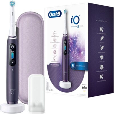 mit CD günstig Kaufen-Oral-B iO Series 8 Violet Ametrine Limited Edition elektrische Zahnbürste. Oral-B iO Series 8 Violet Ametrine Limited Edition elektrische Zahnbürste <![CDATA[• 3D rotierend-pulsierend mit Magnet-Technologie • OLED-Display für Informationen 