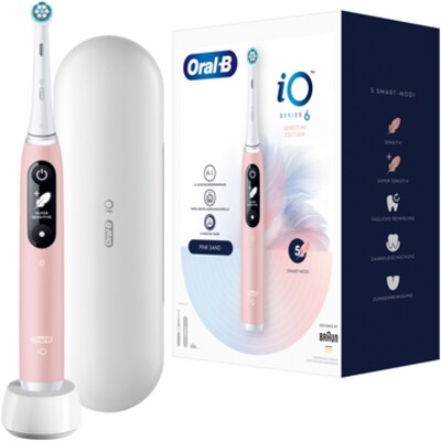 mit Oral günstig Kaufen-Oral-B iO Series 6 Pink Sand Elektrische Zahnbürste. Oral-B iO Series 6 Pink Sand Elektrische Zahnbürste <![CDATA[• 3D rotierend-pulsierend mit Magnet-Technologie • OLED-Display für Informationen • 5 Putzmodi, 2 Jahre Garantie • Andruck