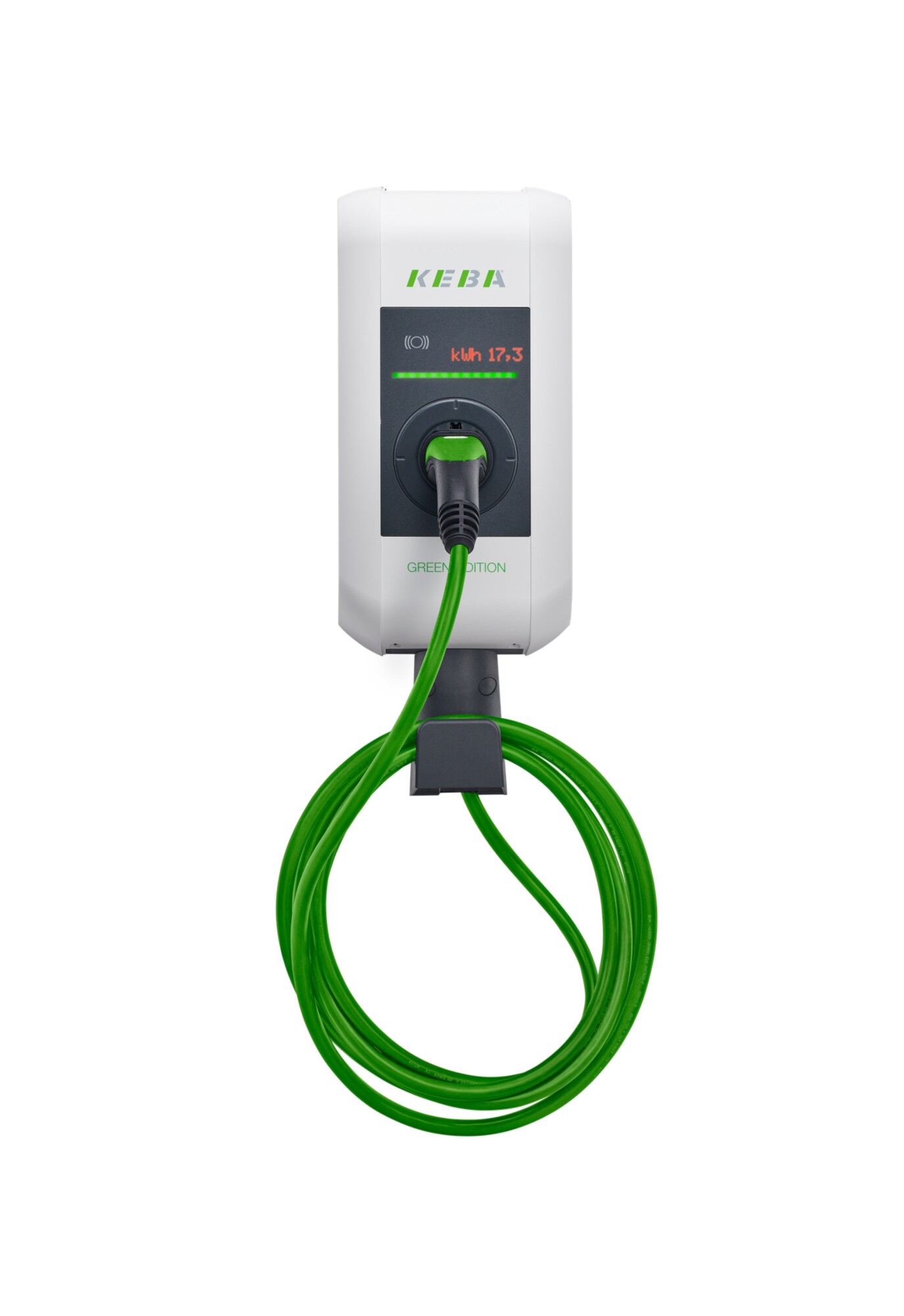 Keba Wallbox KeContact P30 c-series Type2 6m Cable 22kW-RFID-ME - Green Edition