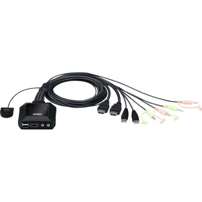 HDMI 4K günstig Kaufen-Aten CS22H 2-Port USB 4K HDMI Kabel KVM Switch mit Audio und Remote. Aten CS22H 2-Port USB 4K HDMI Kabel KVM Switch mit Audio und Remote <![CDATA[• Überragende AV-Leistung in lebendigem 4K • Platzsparende Schreibtischeinrichtung • Reibungslose plat