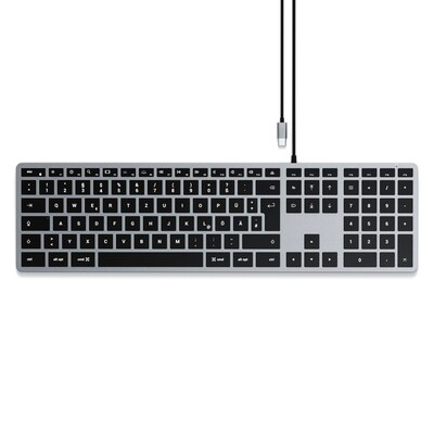 Mini Me günstig Kaufen-Satechi Slim W3 USB-C kabelgebundene Tastatur. Satechi Slim W3 USB-C kabelgebundene Tastatur <![CDATA[• Kabelgebundene Tastatur mit Nummernblock • Modernes und flaches Aluminium-Design • Masse: 42,3 x 11,4 x 1 Zentimeter]]>. 