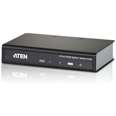 und Deep günstig Kaufen-Aten VS184A 4-Port 4K HDMI Splitter. Aten VS184A 4-Port 4K HDMI Splitter <![CDATA[• Erlaubt den Anschluss von einer HDMI-Signalquelle • an bis zu vier HDMI-Bildschirme gleichzeitig • HDMI- (3D, Deep-Color, 4kx2k) und HDCP 1.4-kompatibel • Unterst