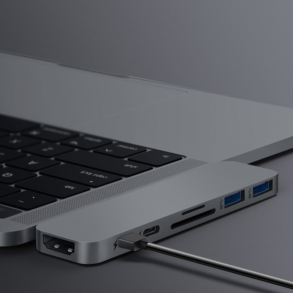 Hyper DUO 7-in-2 MacBook Pro Hub Grau